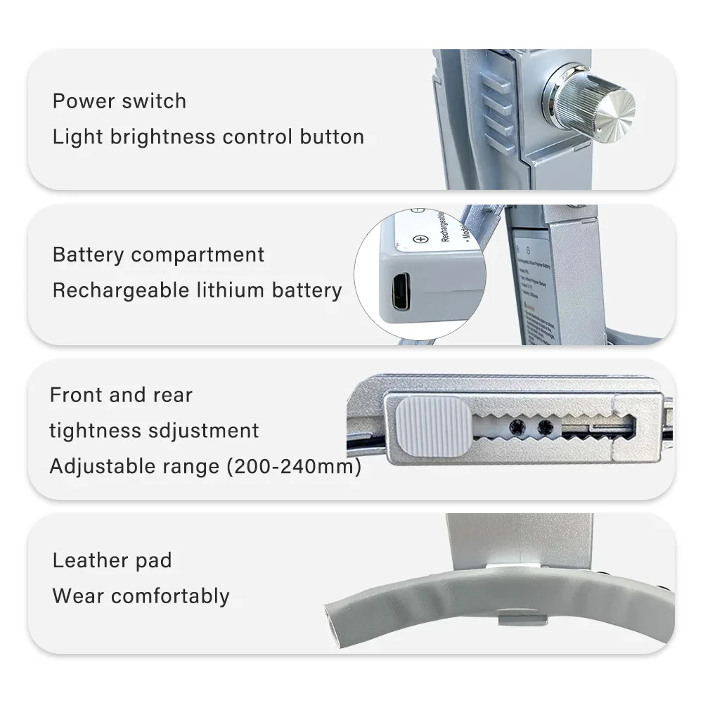 Stomatologiczne LED reflektor do powiększenia lornetki lupy Denspay 5W światło 2.5X 3.5X dentystyczne chirurgiczne reflektory laboratoryjne