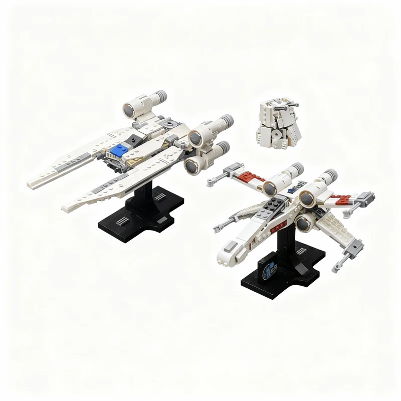 Набор строительных блоков MOC 2-в-1 (654 детали): модель X-Wing U. Конструктор. Рождественский подарок. Идея для творчества детей. Креативные кирпичики.