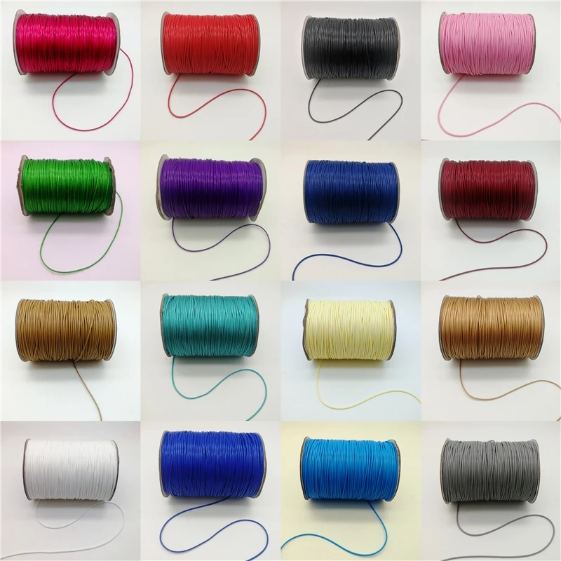 Novo 0.5/0.8/1.0/1.5/2.0mm cabo encerado fio encerado fio de couro corda cinta colar corda grânulo para fazer jóias diy