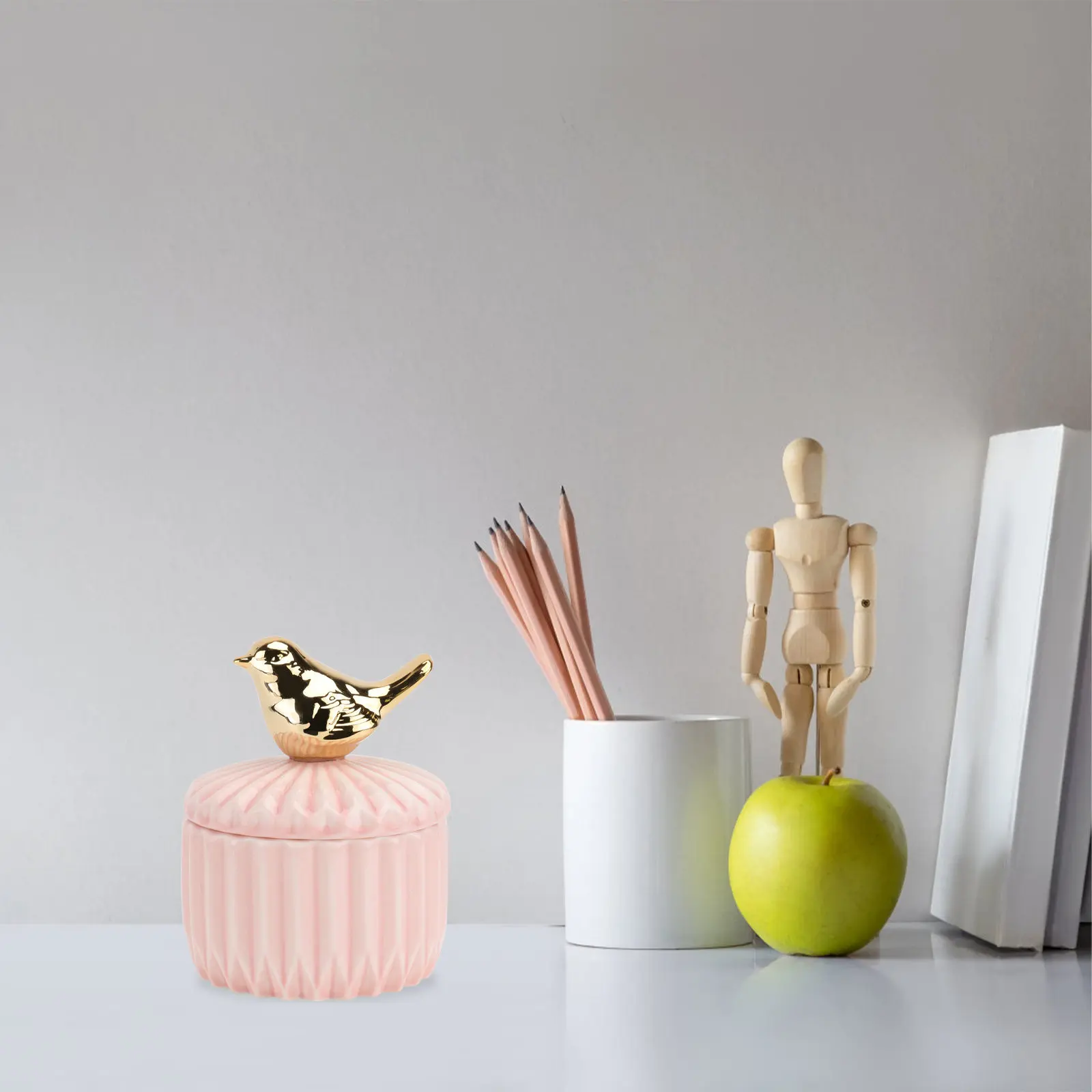 1Pcs Creative Ceramic Jewelry Storage Box Stylish Wedding Sweets Box Multi Purpose Jewelry Container Decorative Living Room