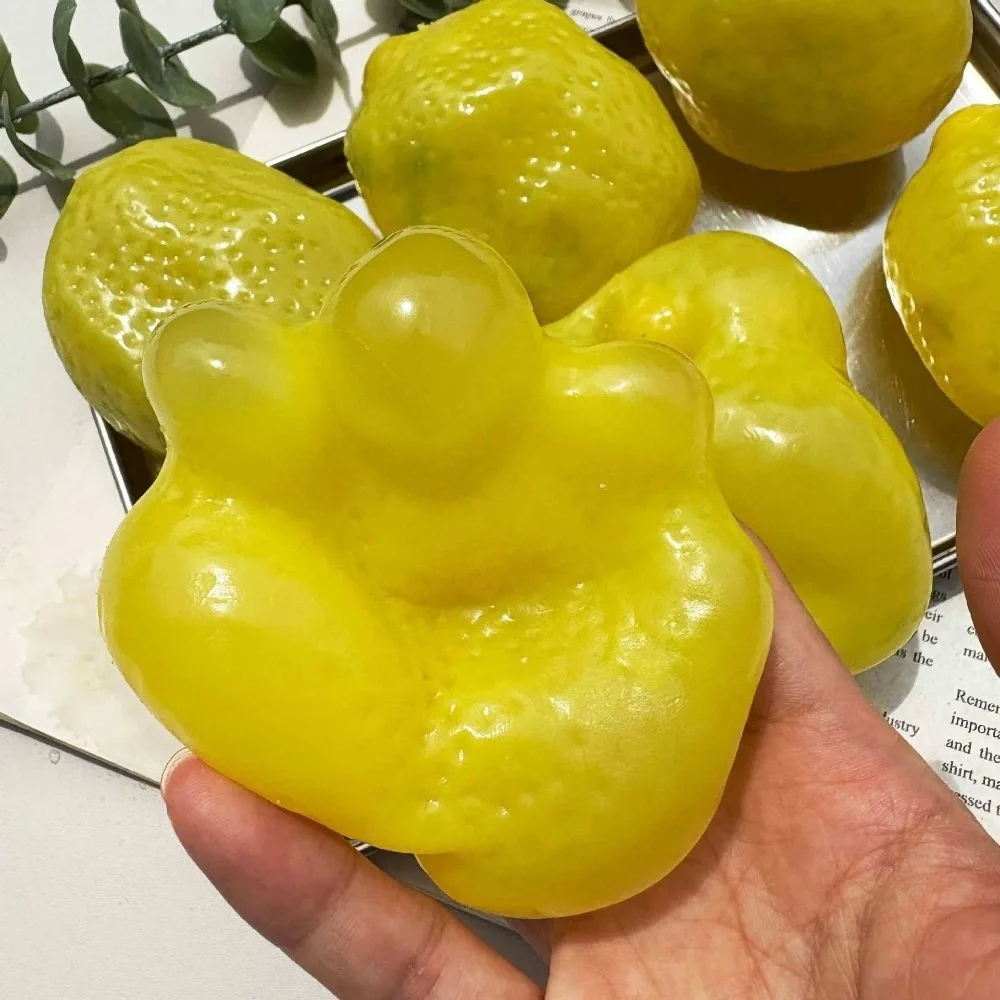 Lemon Theme Color-Changing Lemon Lemon Fidget Ball Crispy Crunchy Lemon Squishy Handmade Slow Rebound Sensory Play