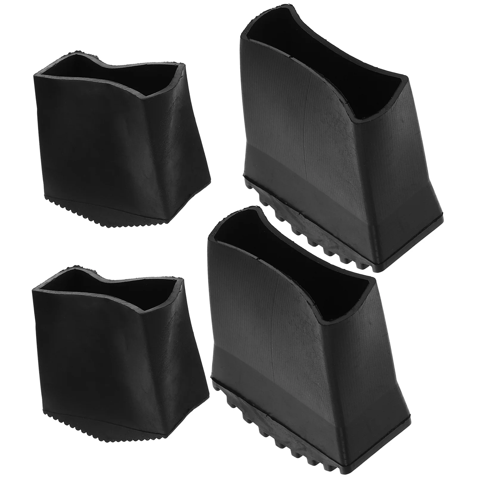 4Pcs Ladder Foot Pads Rubber Non-Slip Shockproof Covers Ladder Feet Protector for Floor Wood Tile Carpet Foot Cover