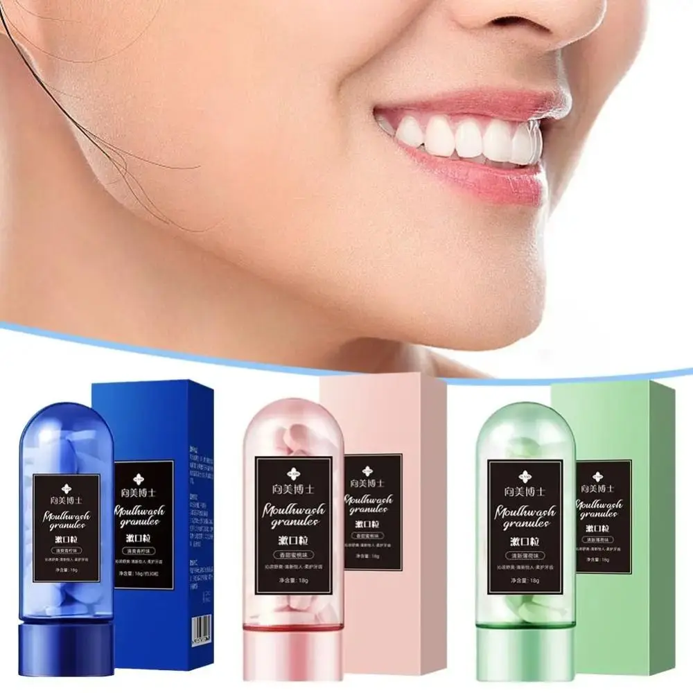 

Portable Probiotic Solid Toothpaste Fresh Breath Effectively Peach Gargle Granules Removes Odor Clean Teeth Chewable Toothpaste