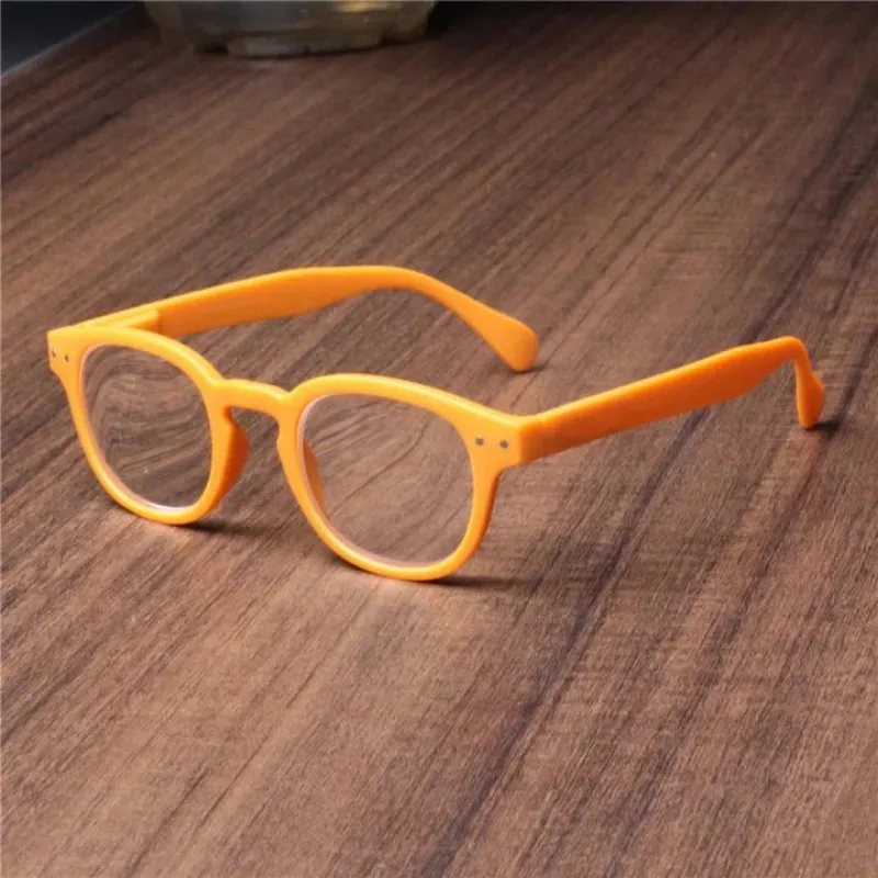 Lesebrille für Männer und Frauen, Sport-Lesebrille mit quadratischem Rahmen, runde Brillen mit Federscharnier, Computerbrille +0+3,5+4,0 – Detail 2