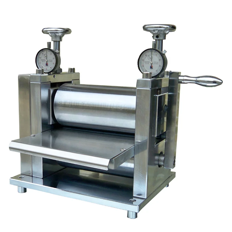 Manual Roll Press Machine for Li-Ion Battery Electrode Preparation with Dual Rollers