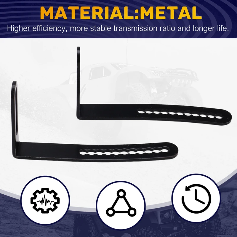 AM38M Metal Adjustable Anti-Collision Rear Bumper Mount L-Bracket Beam Compression for Axial SCX10 1/10 RC Crawler Car Parts B