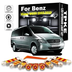 TPKE 21Pcs Accessories For Mercedes Benz Viano W639 2003-2008 2009 2010 Canbus Car LED Interior Reading Trunk Map Dome Light Kit