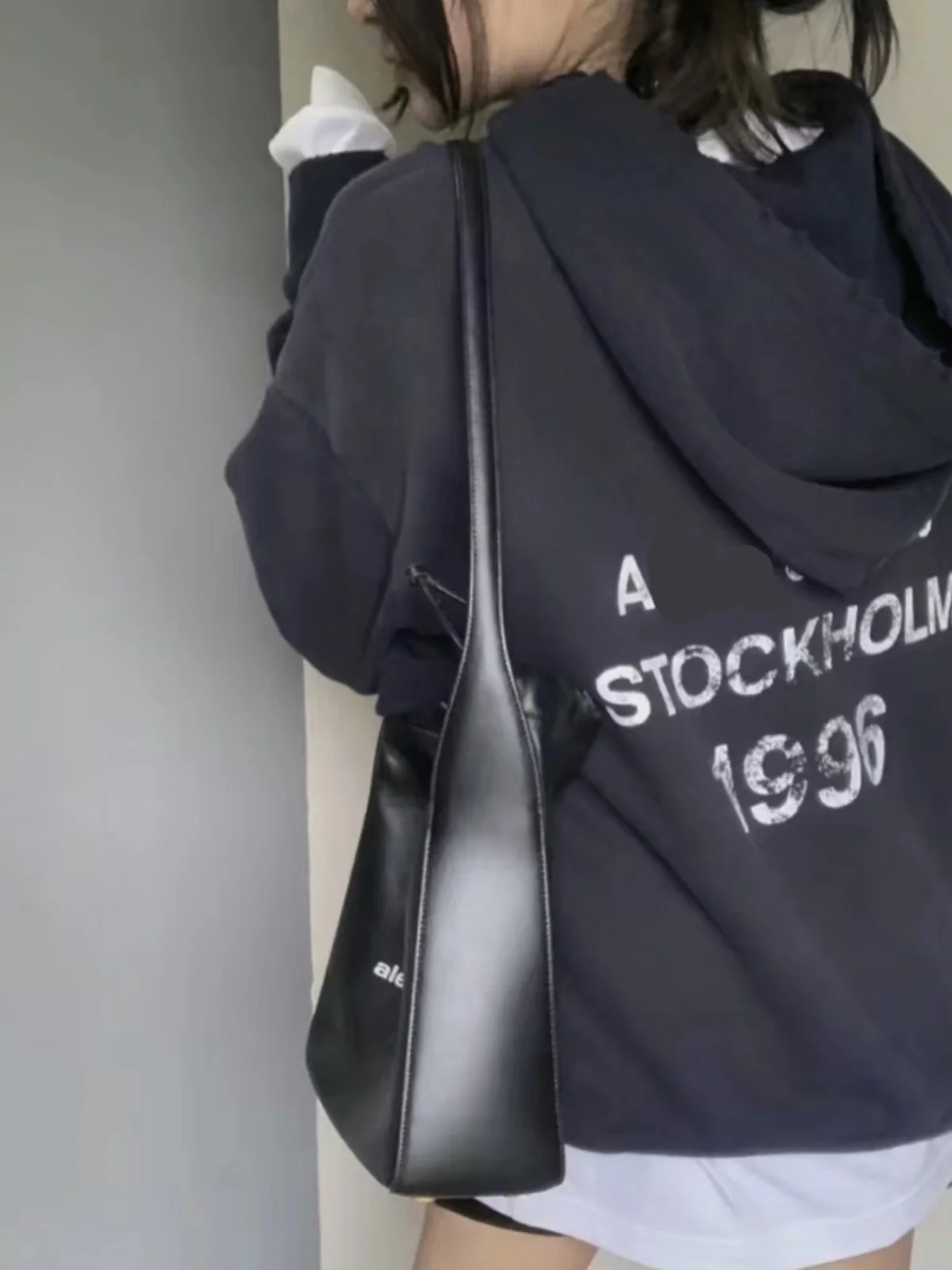 Autonomous JKH as 1996 Oversized Hoodie Vintage Worn-look Long Sleeve Crew Neck Pullover Sweatshirt for Young Men Street Style
