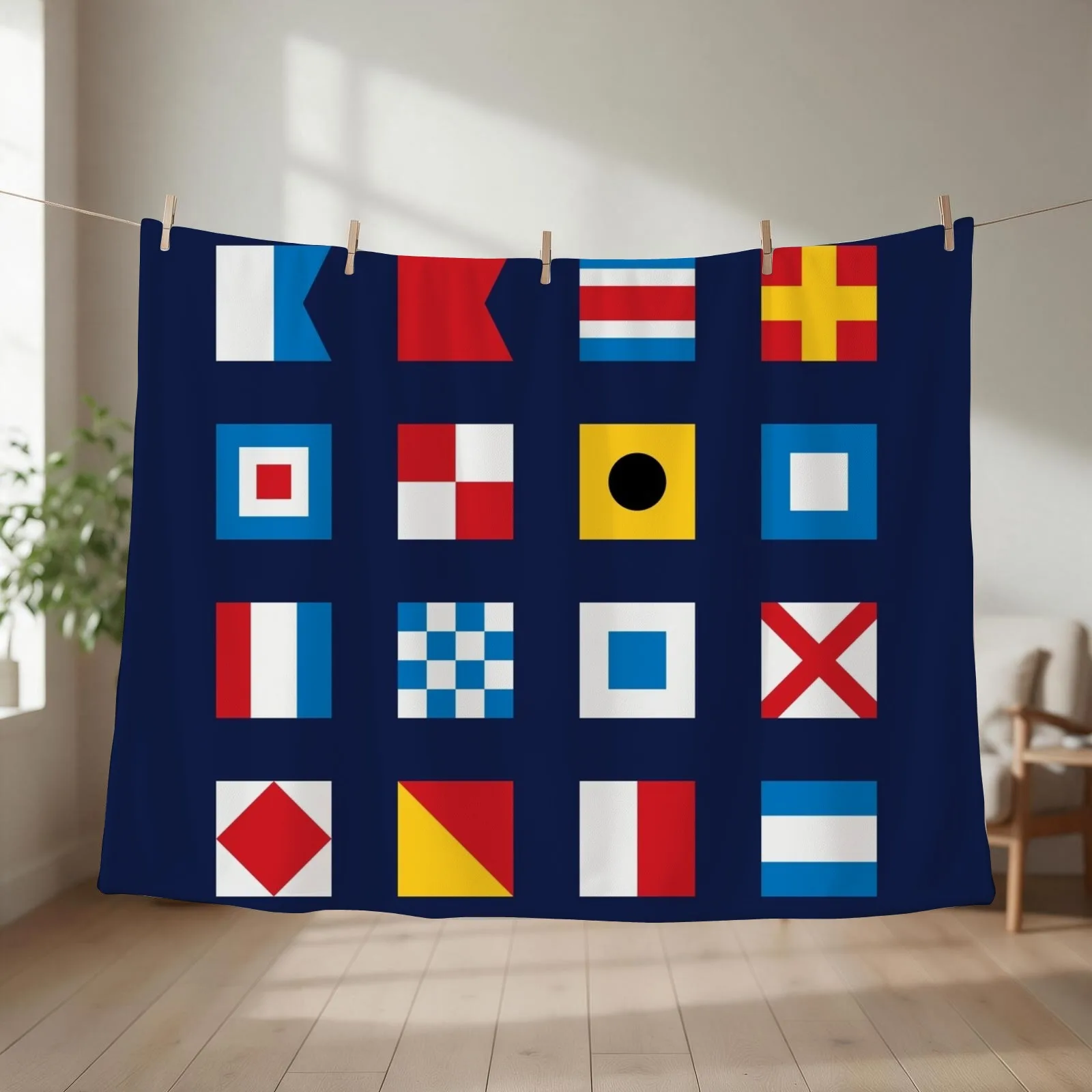 Nautical flags, sailing, Maritime signal flags Throw Blanket Single heavy to sleep Baby Kid'S Blankets