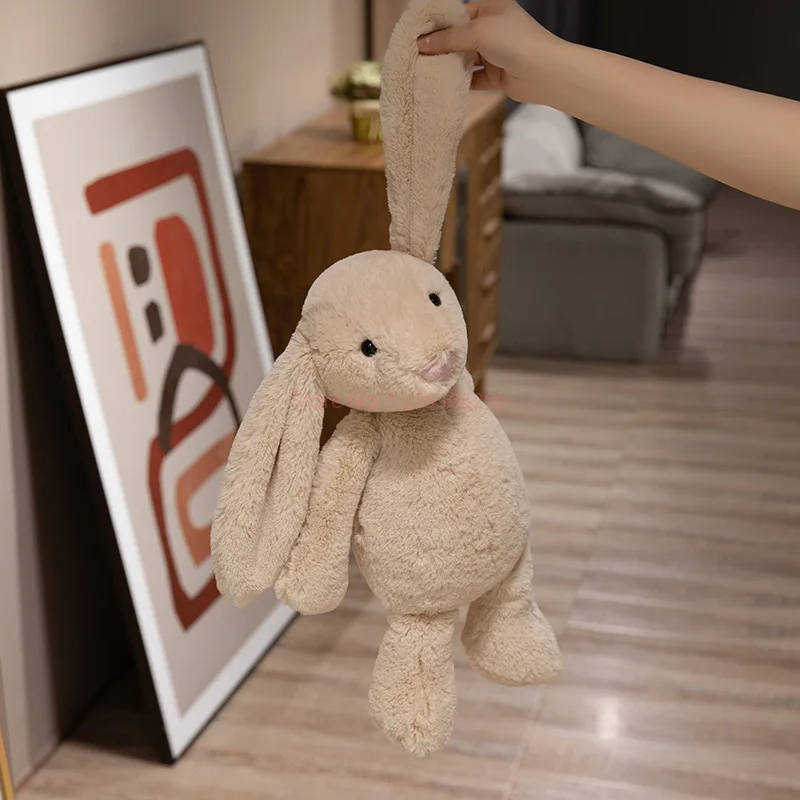 New 20/30/45cm Kawaii Long Ears Looper Rabbit Plush Doll Pillow Gray White Brown Healing Rabbit Plush Toy For Girls Birthday Gif