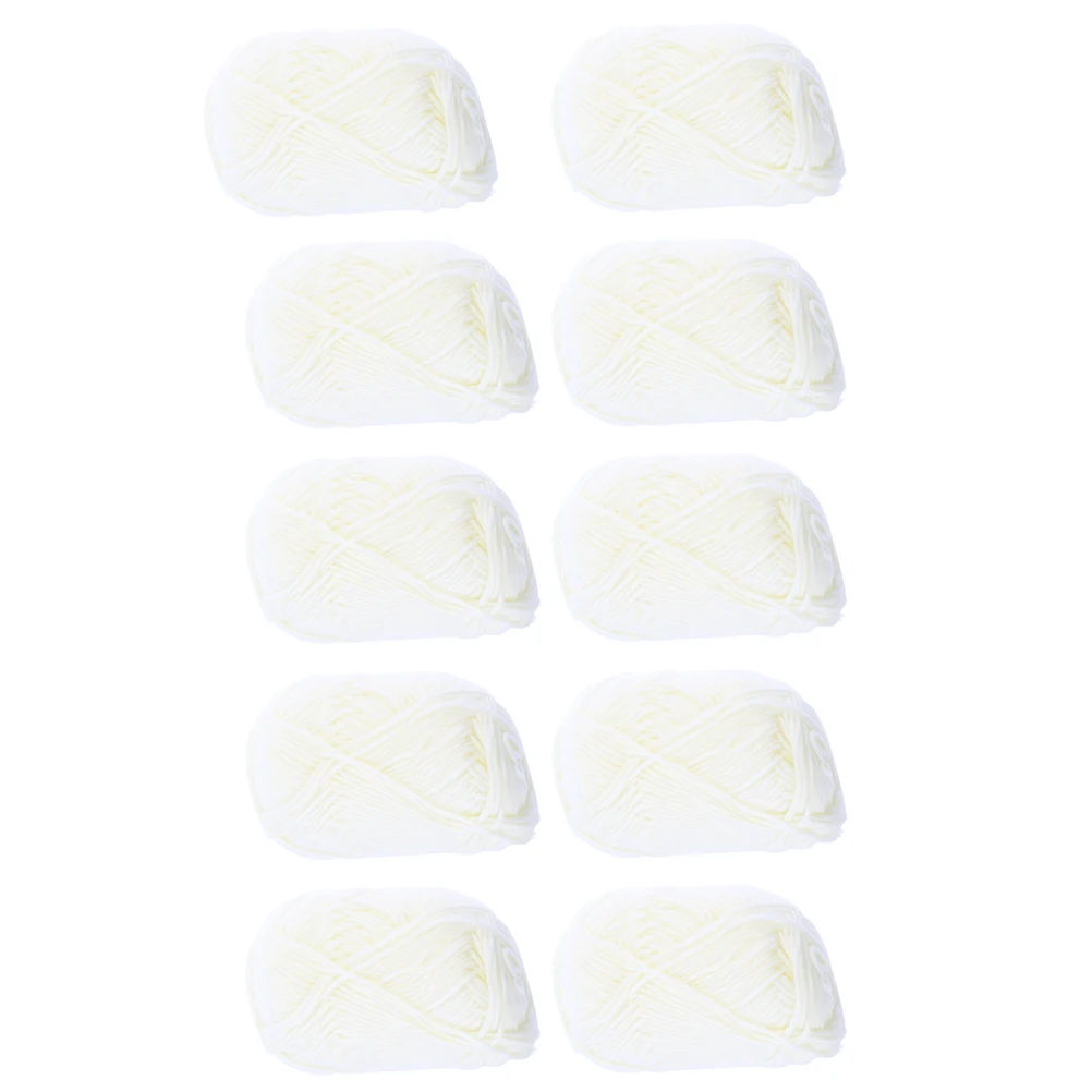 

Milk Cotton Yarn 10 Rolls Weaving Cord Knitting DIY Gradient Kids Blankets Hats Toys Multicolored Soft Durable