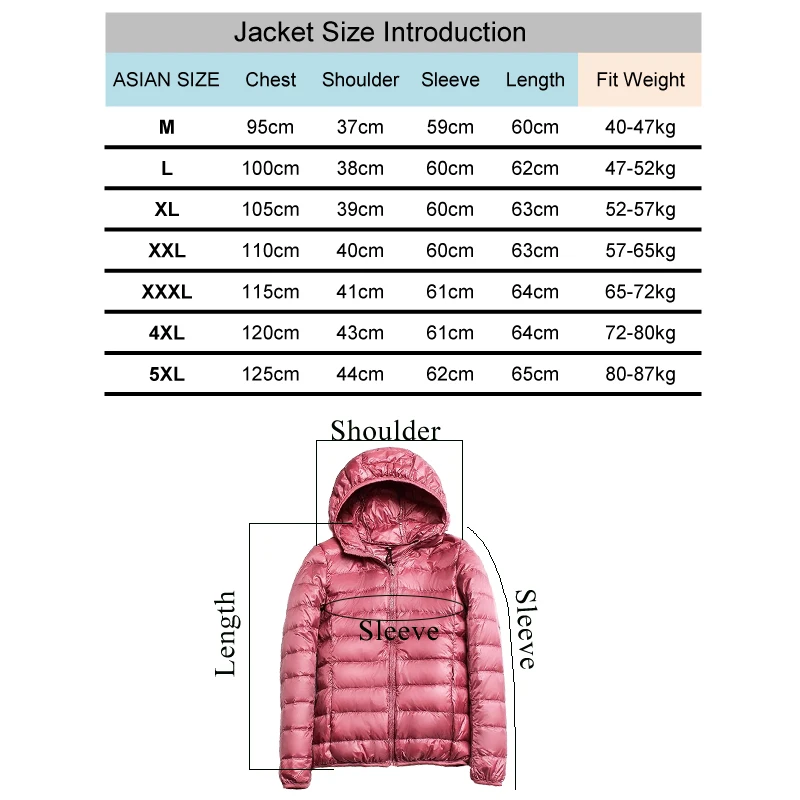 Women\'s Down Jacket Climbing Clothes Sportswear Hiking 90% White Duck Down Coat Warm Sports Camping Outing Trekking