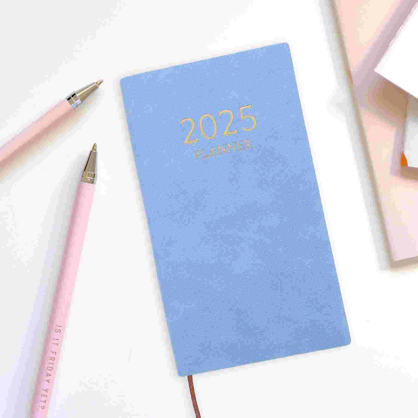 

2025 Planner Book Monthly Schedule Weekly Small Calendar Pocket Imitation Journal Work