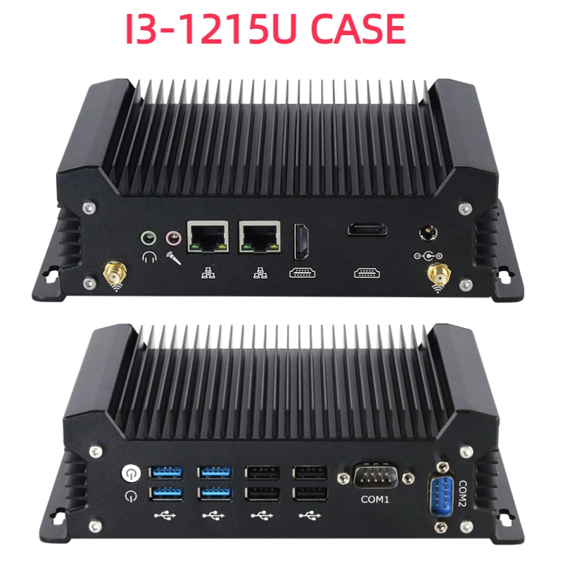 BEBEPC Industrial Mini PC Fanless Intel Core i5-4278U 8260U 2 LAN 2 COM RS32 Desktop Comput Windows 10 Pro Linux WIFI minipc