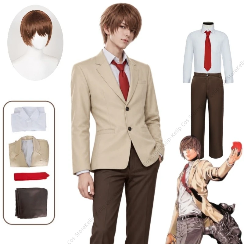 costume-de-cosplay-yagami-light-uniforme-scolaire-de-la-mort-blazer-beige-ensemble-pour-hommes-et-femmes-tenue-d’anime-halloween-carnaval-comic-con