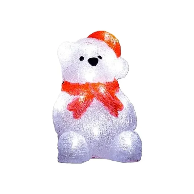 

Glowing polar bear, Christmas scene atmosphere decoration ornament