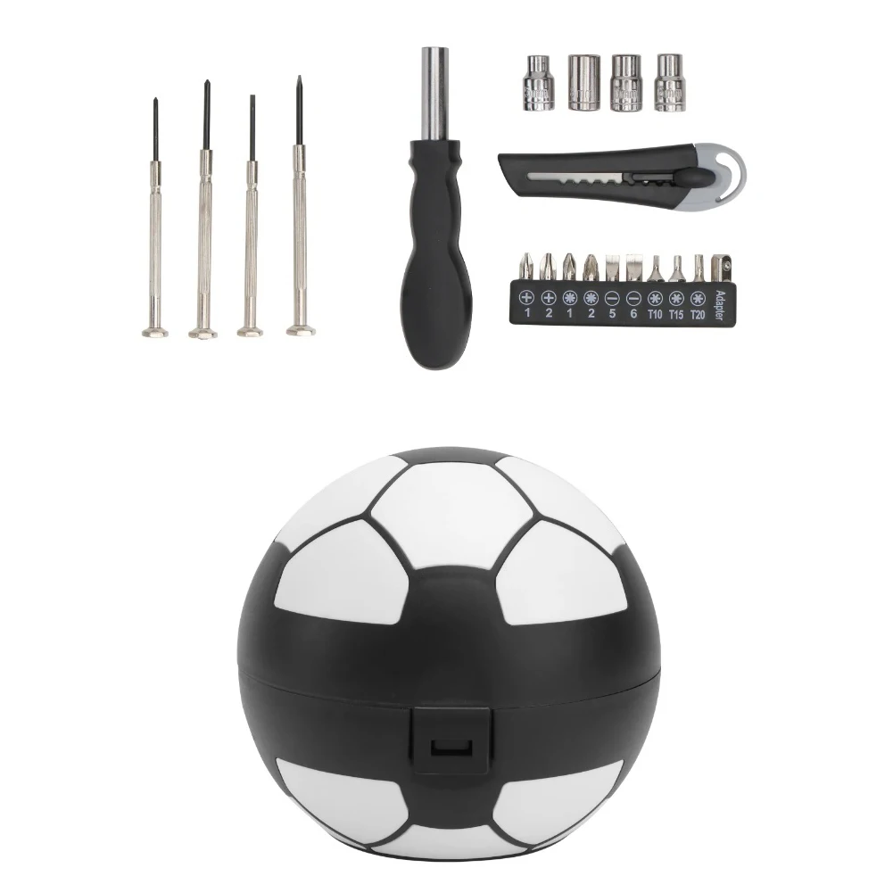 Black Football Screwdriver Kit Carbon Steel Bits For Small Eyeglasses Watch Computer Electronics Repair Multi-head Hand Tools