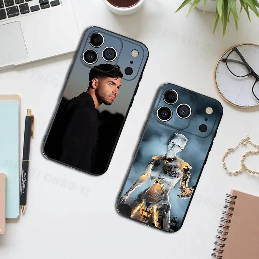 

Anyma DJ HOT Black Phone Case For IPhone 17 16 15 14 13 12 13 12 11 Pro Max Plus XS XR Silicone Soft Back Cover