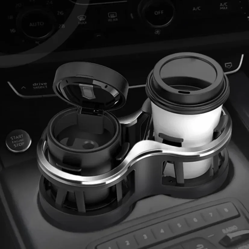 1PC Car Cup Holder Double Water Cup Stand Removable Install Base Storage Rack Car Beverage Rack for Coffee/milk Tea/thermos Cups