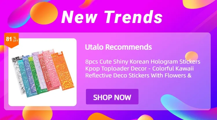 30 Sheets Korean Style Deco Sticker Pack - Cute & Stylish Holographic Foil Stamping Sticker for Kpop Toploader, Journals & More