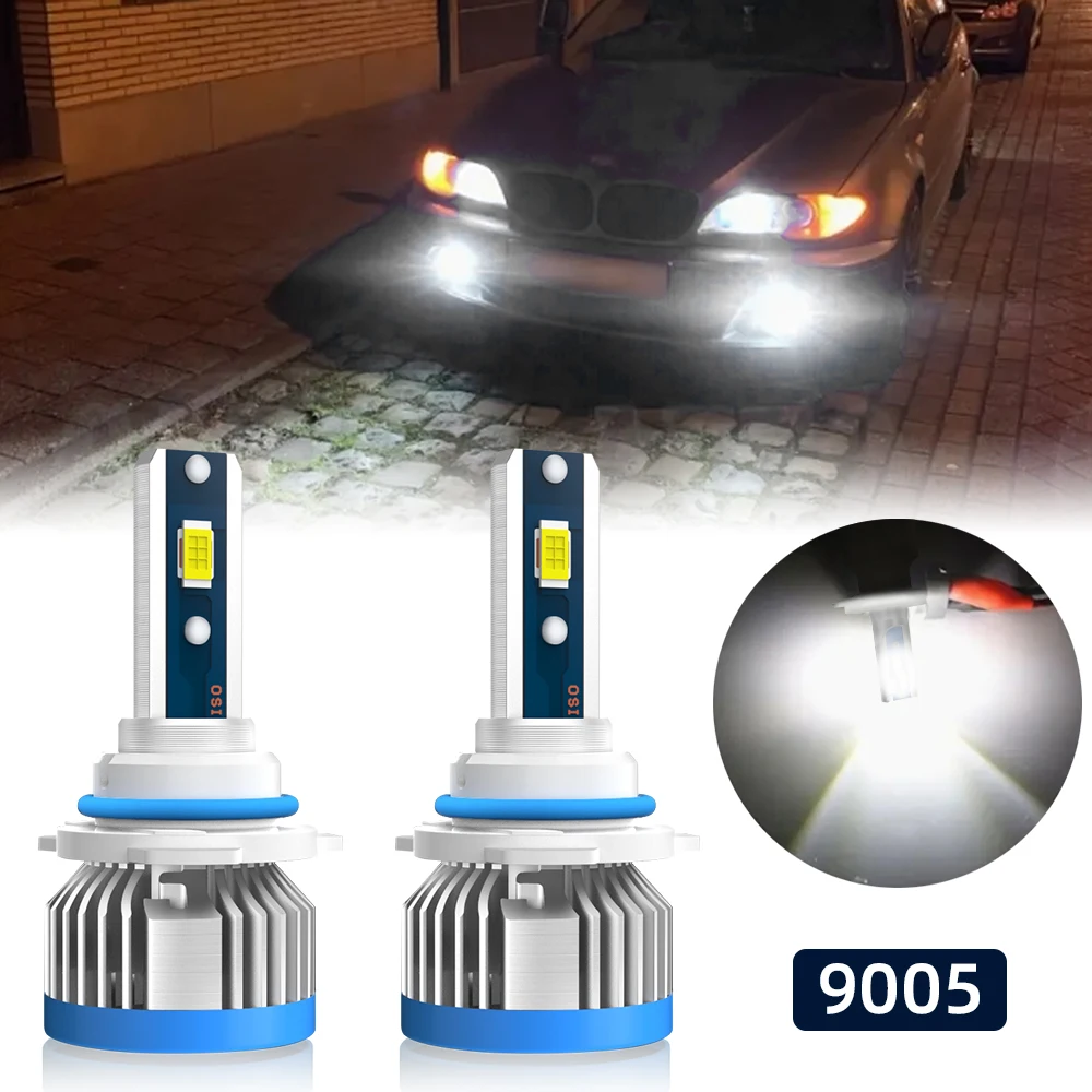 2 Stück 9005 HB3 LED-Scheinwerferlampe 150 W 25000 lm LED-Scheinwerfer IP68 wasserdicht 6000 K weiß für 12 V Auto-Frontscheinwerfer 9006 HB4