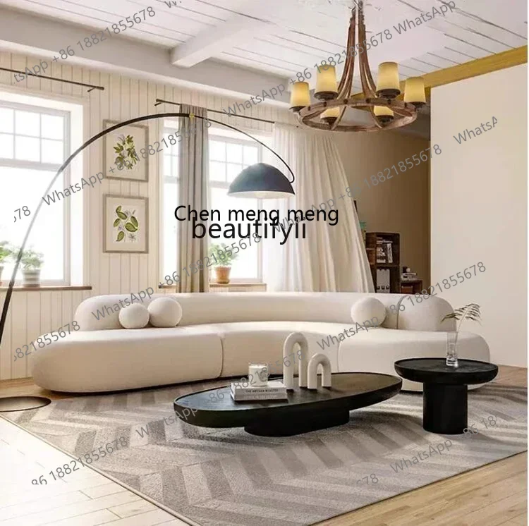 2003 Nordic curved designer sofa living room sofa light luxury corner fabric sofa