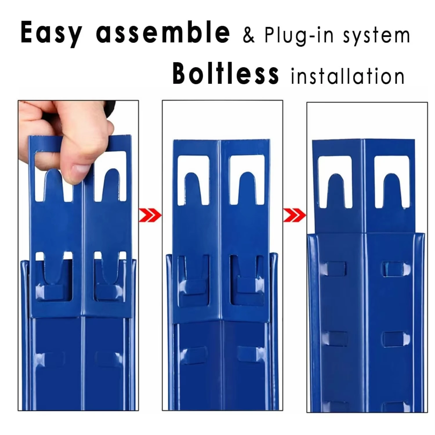 BRIEFNESS 200x100x50cm 5 Layers Adjustable Metal Shelving Unit 875KG Load, Workshop Warehouse Boltless Garage Storage Rack