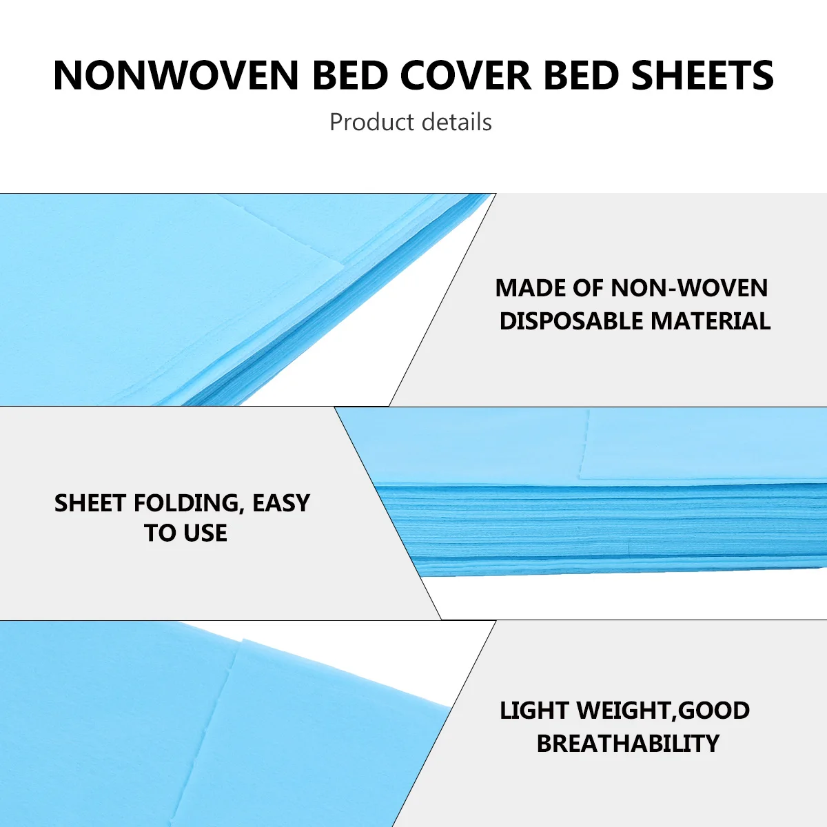 

10pcs Beauty Non-Woven Bed Sheets Bed Sheets Non-woven Disposable Hygienic Breathable SPA Massage Relaxation Home Travel