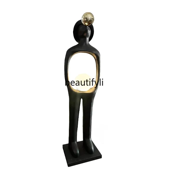 

Humanoid art sculpture floor lamp hotel lobby exhibition hall club KTV light luxury fiberglass decorative ornament