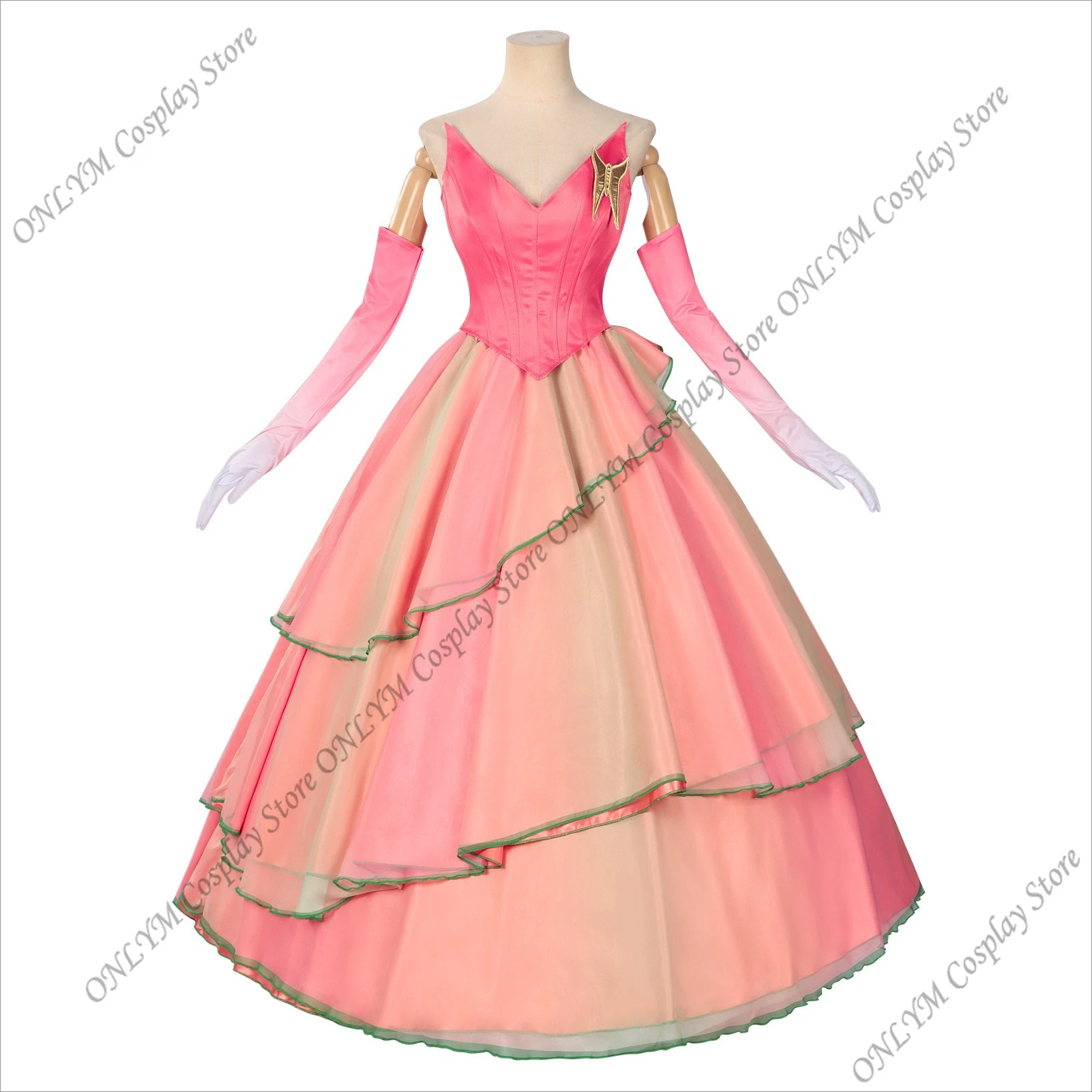 

New Glinda Cosplay Costume Princess Glinda Dress Outfits Halloween Costume Woman Stage Performance Christmas Role Play Uniform