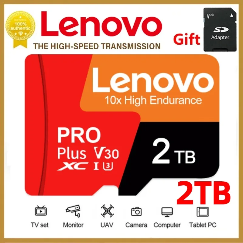 Scheda di memoria Lenovo 2TB 1TB 256GB 512GB 128GB C10 A1/A2 Flash Micro TF SD Card per Nintendo switch Phone Give Card Reader regali