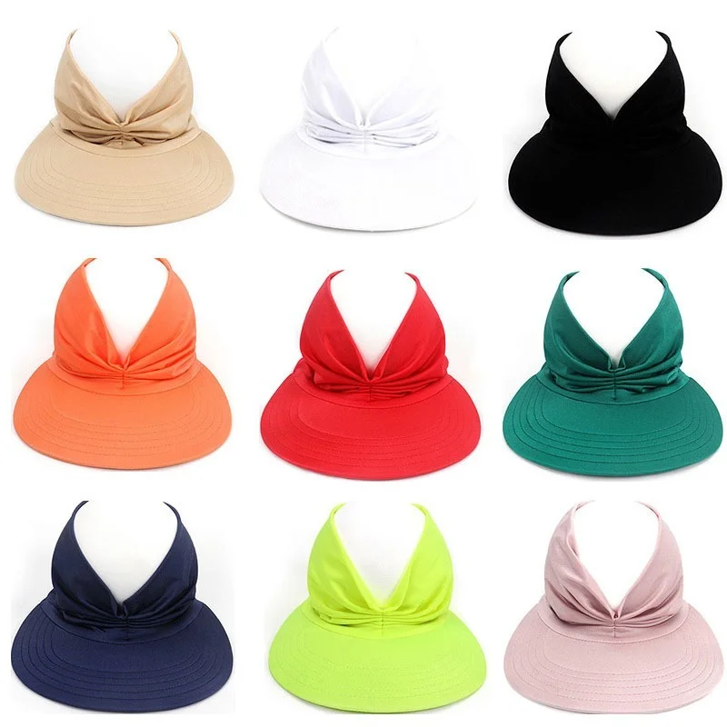 2023 New Hat Women Sun Visor Sun Hat Women Anti-ultraviolet Elastic Hollow Top Hat Outdoor Quick-drying Sun Hat Summer Hat Girl