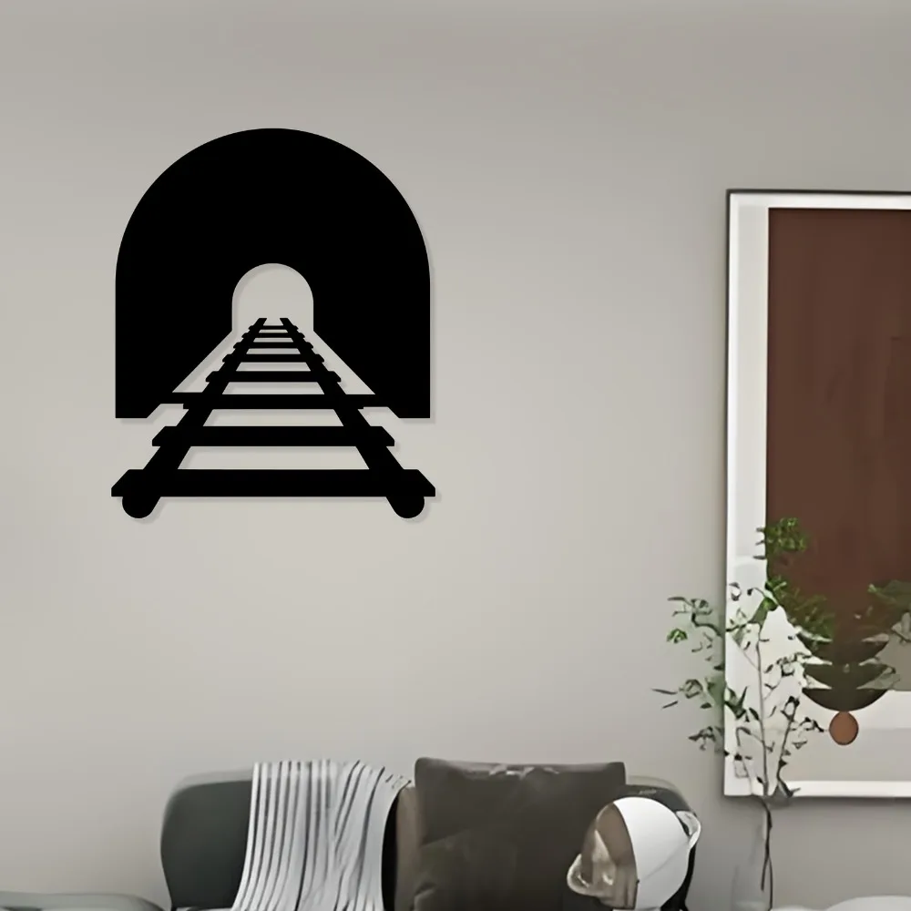 CIFBUY Metal Wall Art Train Tunnel Sculpture Rustproof Iron Decor for Living Room Bedroom Rustic Industrial Style Home Decoratio