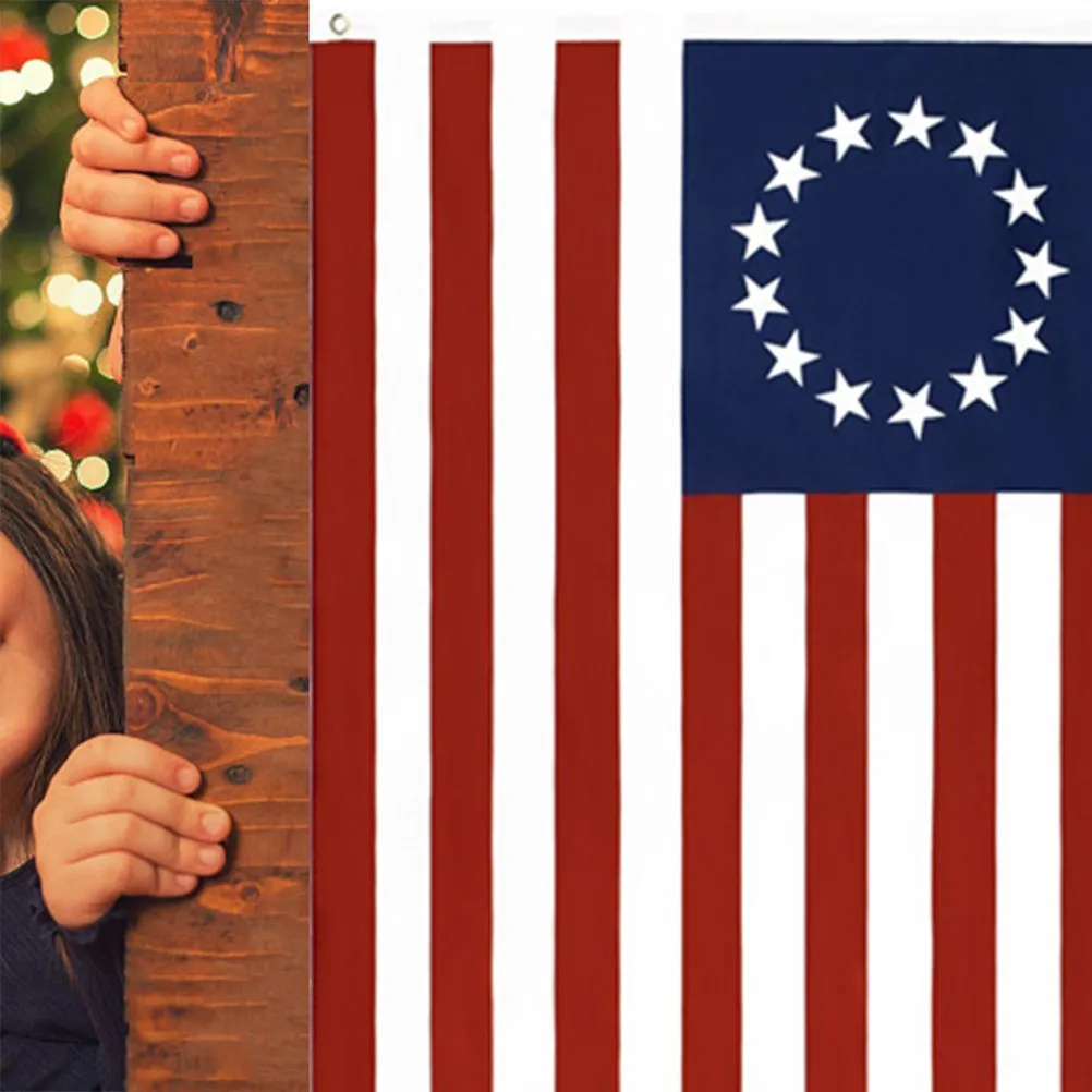1Pcs Bright Fade-Resistant American Flag Garden Flag Polyester Indoor Outdoor Decorative Yard Banner for Patriotic
