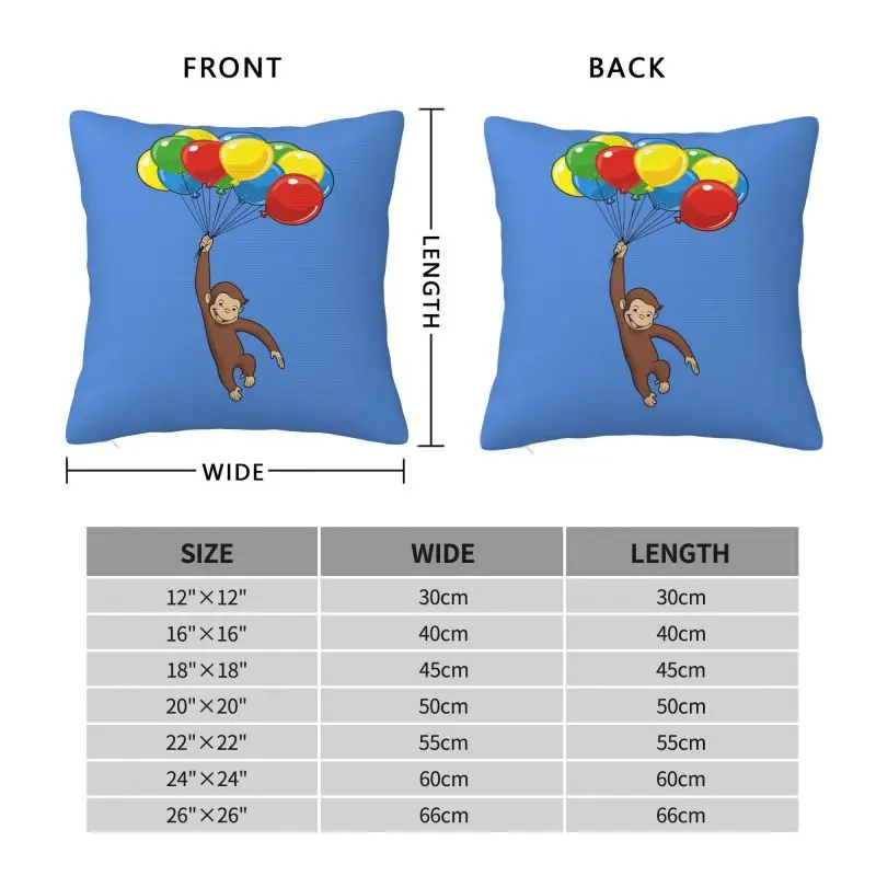 Пользовательские Забавный Джордж Колисковый Аниме Обезьяна Наволочка Роскошный Чехол Для Наволочки Мягкая Наволочка