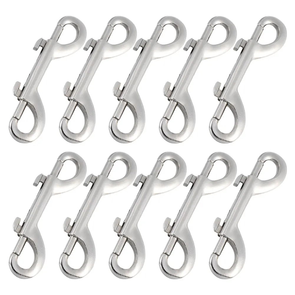 

10 Pcs Zinc Alloy Double Ends Snap Hooks Pet Leash Clips Heavy Duty Snap Hooks Heavy Duty Eye Bolt Bag Hardware