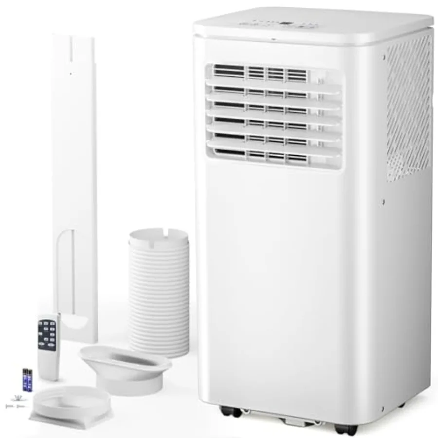 

Portable air conditioner for home/kitchen/office use, ABS plastic housing, white, 10000 BTU cooling with 3-in-1 function coolin