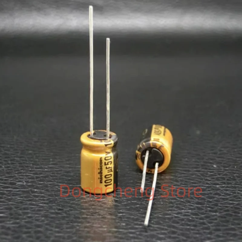 

10 шт./30 шт./50 шт. 100% новый оригинальный 100 мкФ 50 В японский аудиоконденсатор Nichicon Fever 50 В 100 мкФ 8X12 FW золотой корпус
