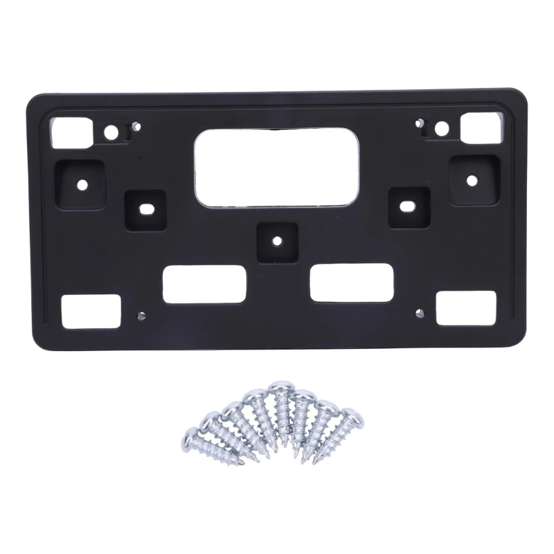 Black ABS Front License Plate Bracket Fixed Installation Part HO1068131 for Specified 2019-2021 Vehicle Models