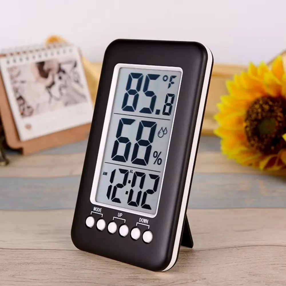 

Clock Temperature Meter LCD Weather Station Display Digital Indoor Room Thermometer Electronic Meter Sensor Accurate