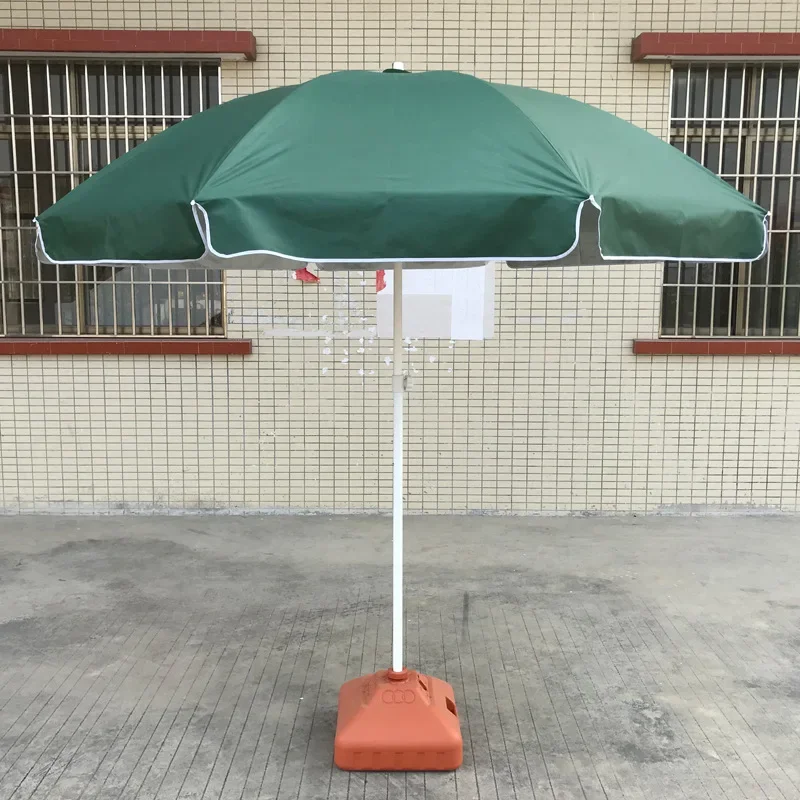 

48 inch silver glue outdoor sun umbrella can be printed with logo, double bone stall, circular umbrella