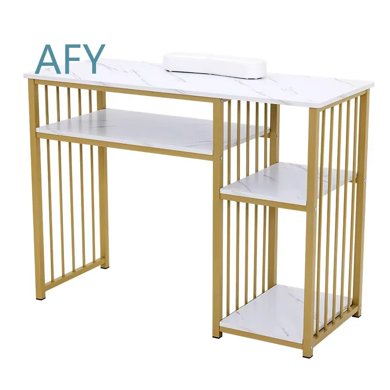 Nail Table for Nail Salon Professional Manicure Desk for Single or Double Person Minimalist Japanese Style Nail Station with