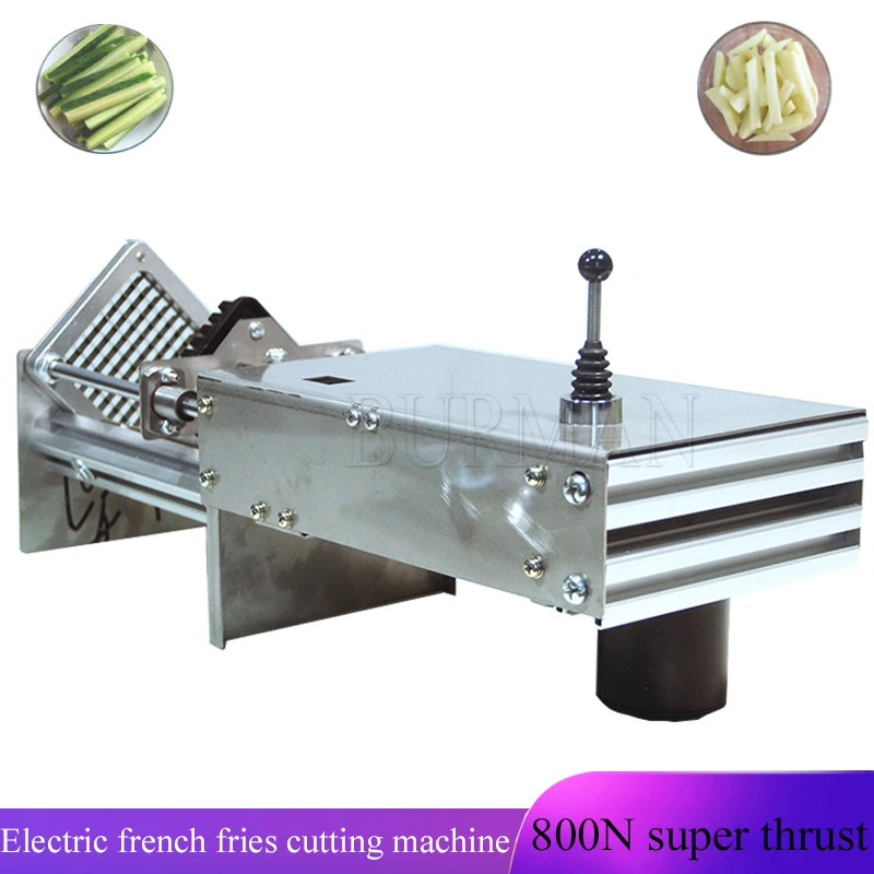 

Electric Stainless Steel French Fries Potato Chips Strip Slicer Chopper Chips Machine Making Tool Potato Cut Fries