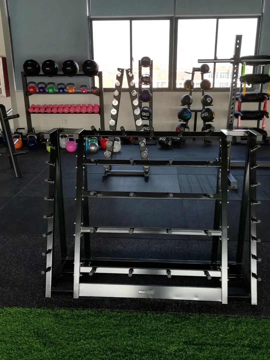 Hex Dumbbell Rack Stand Fitness Gym Equipment Storage Hex Round Dumbbell Set Metal Barbell Rack Placement Table Shelves for Home