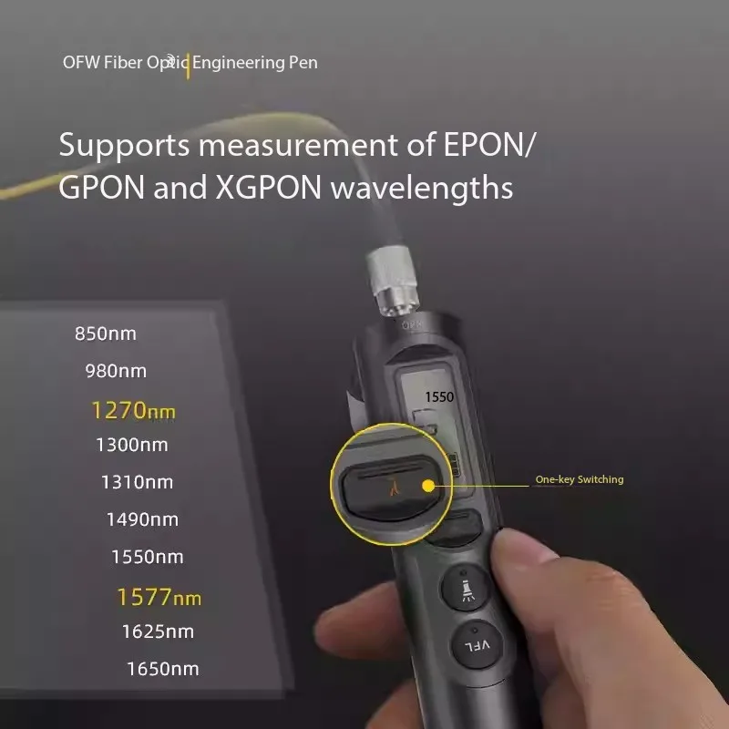 

OFW Fiber Optic Engineering Pen Optical Power Meter Red Light Pen All in One Portable VFL Source Fiber Optic Tester Rechargeable