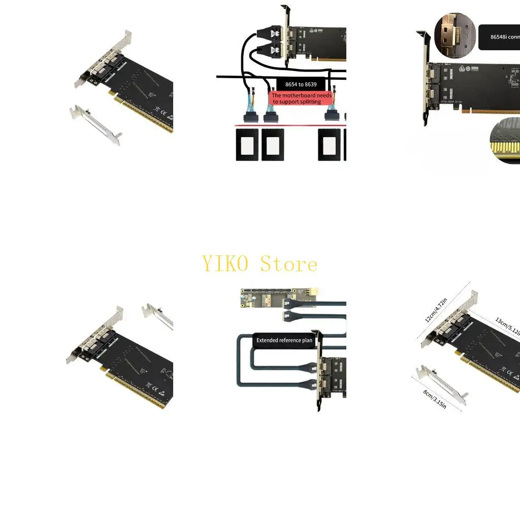 K32C Drive Link Card for PCIe to SFF-8654 Storage Growth and Internal Part Use