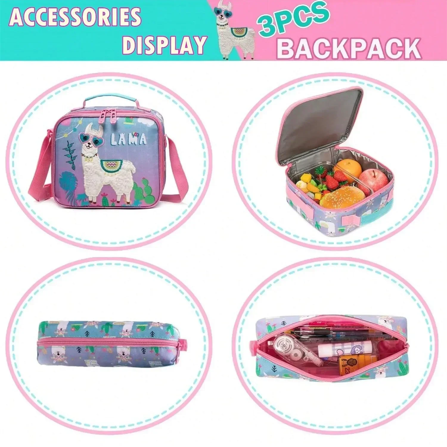 School Bags for Girls Boys Back To School Backpack Set Kids Cute Bookbag for Elementary Kindergarten Students Backpack Mochilas