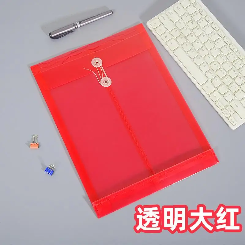 10pcs A4 Transparent PP Document Folders Large Capacity Waterproof File Organizer Clear Plastic Envelope Storage School Office