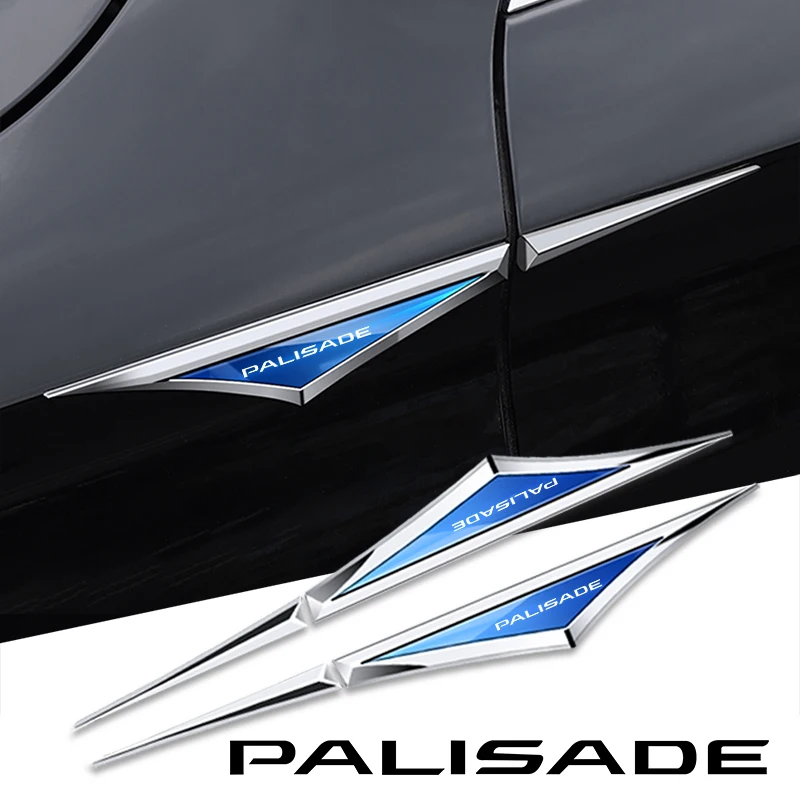 2pcs alloy car stickers car accsesories accessory for hyundai palisade