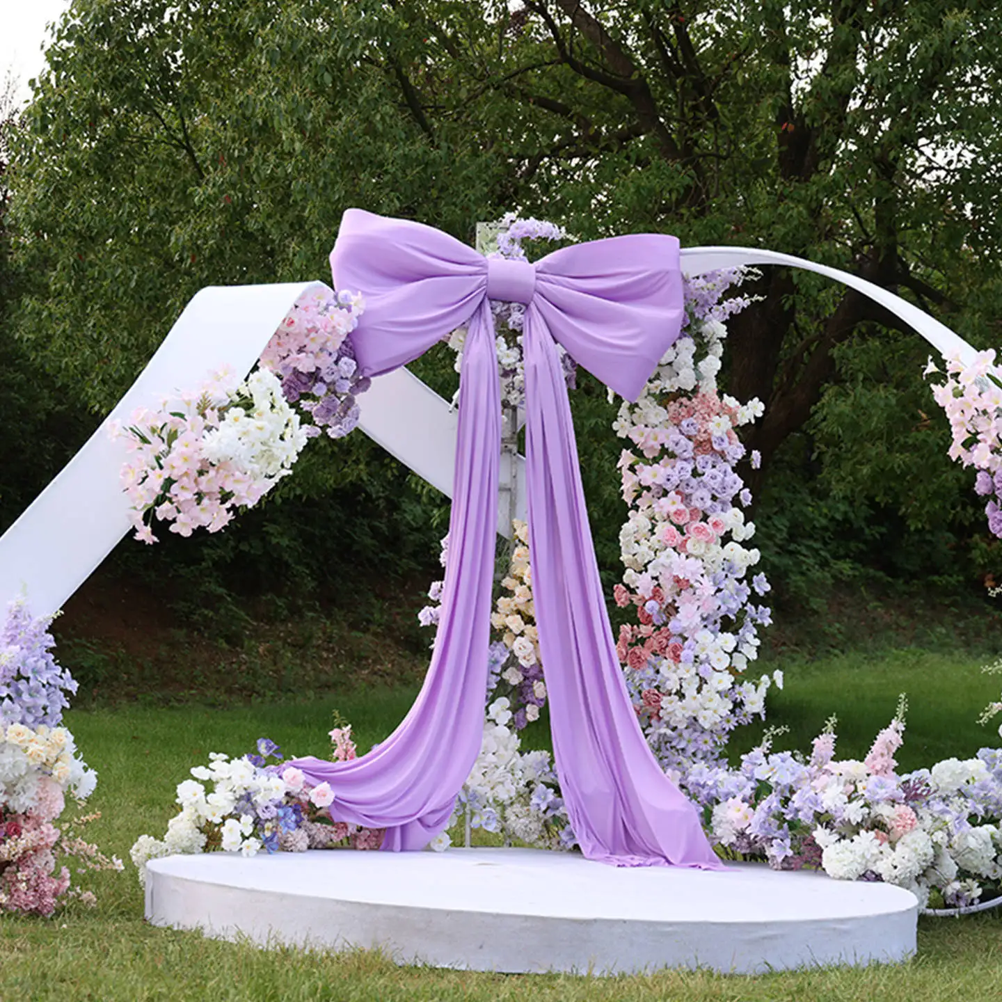 Wedding decoration large fabric bow birthday party decoration stage arrangement photo props bow road guide